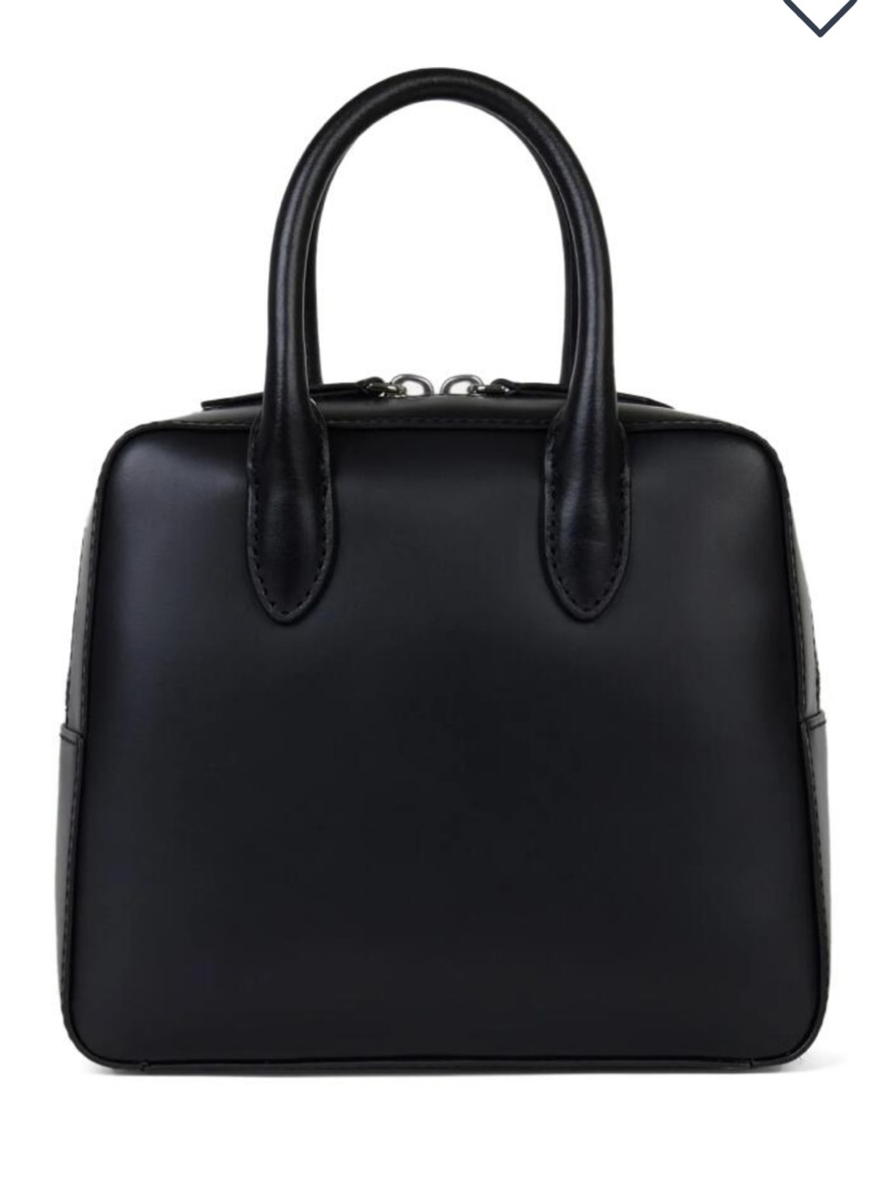 We Ar4 Black Leather Flight Crossbody Structured Women’s Handbag